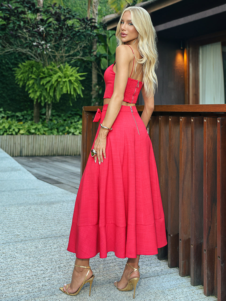 Desire Red Crepe Set