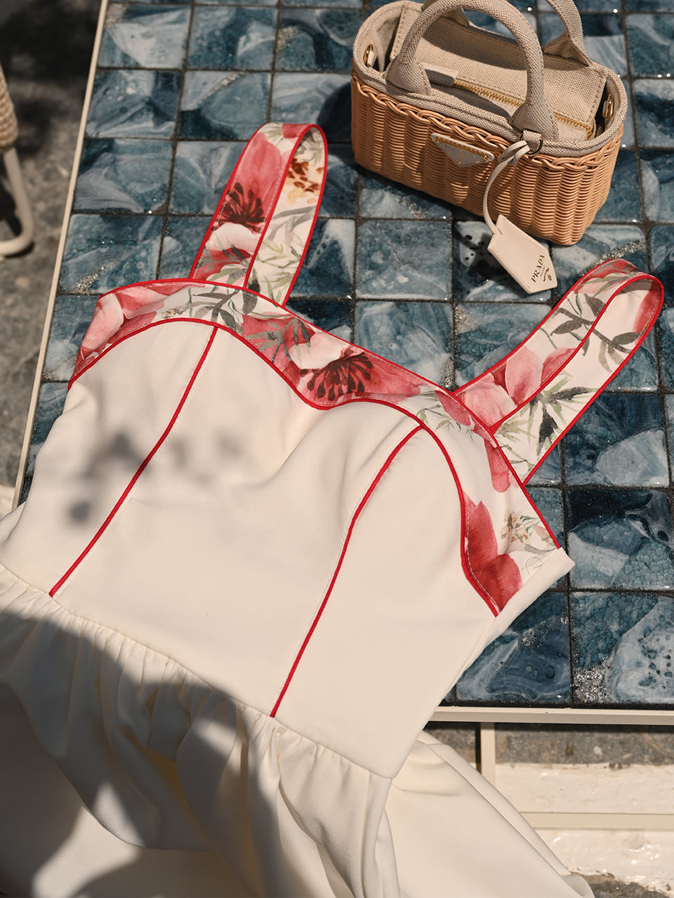 Fresh Fiore d'Estate Floral Print Crepe Midi Dress