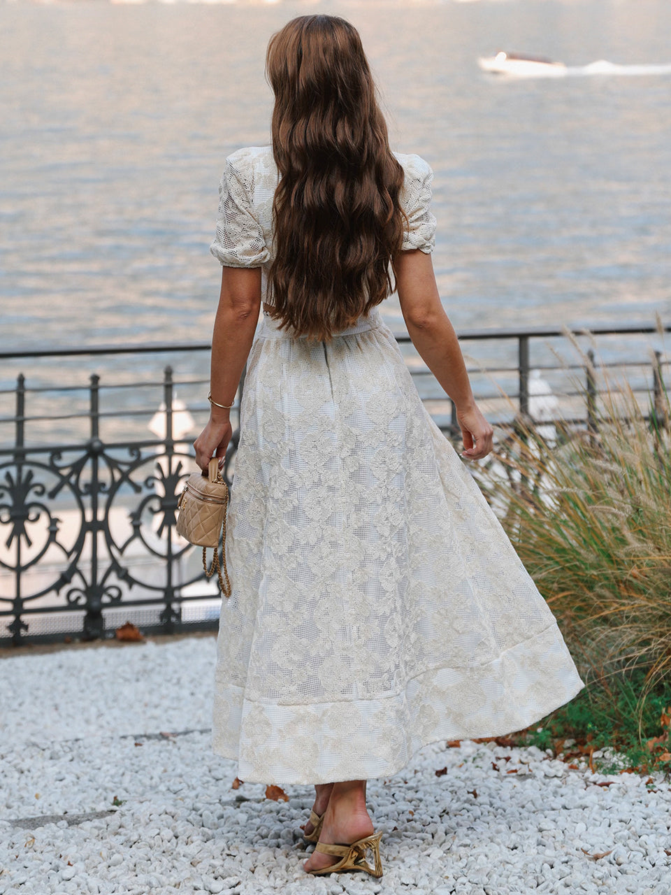 Conjunto de Renda Areia Midi Bella Di Siena