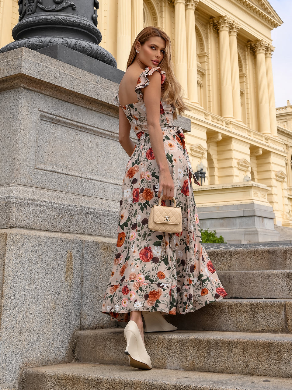 Leona Floral Midi Dress