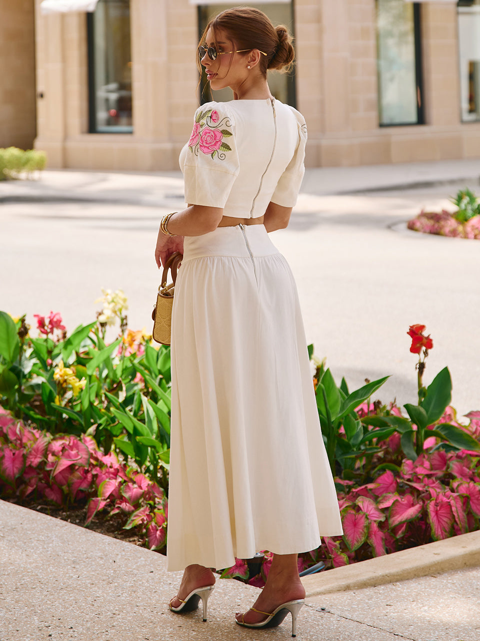 Conjunto Rosali Midi em Linho Misto | Limonada Pink
