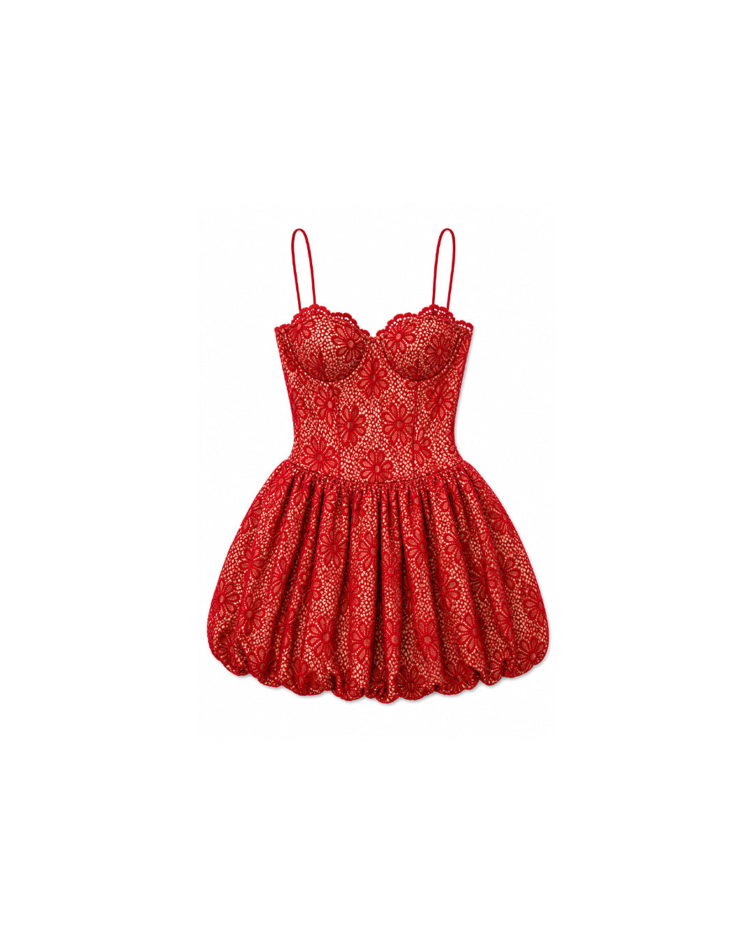 Vestido Balonê Vermelho Aveludado Kiss