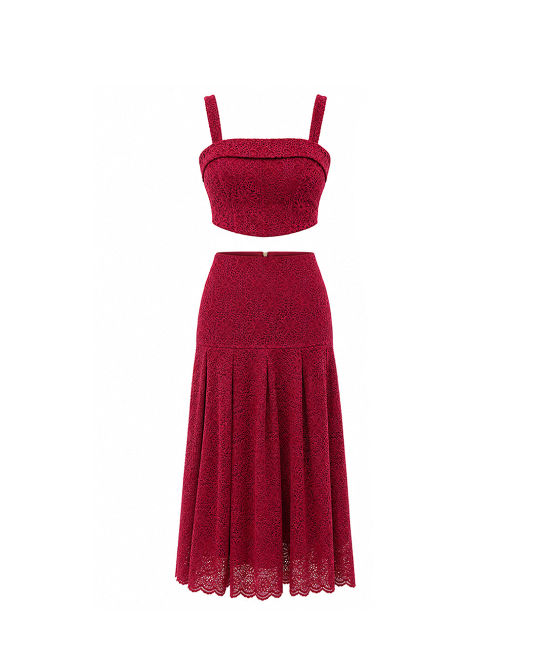 Conjunto Midi Marsala Renda Veludo Mon Amour