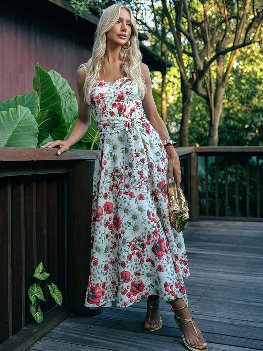 Vestido Midi Floral Carmim