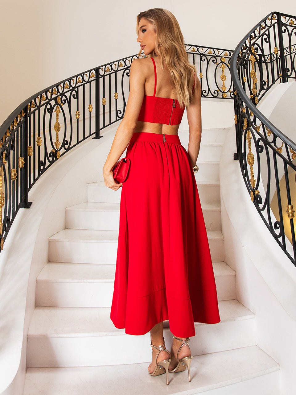 Devotion Crepe Skirt and Crop Top Set