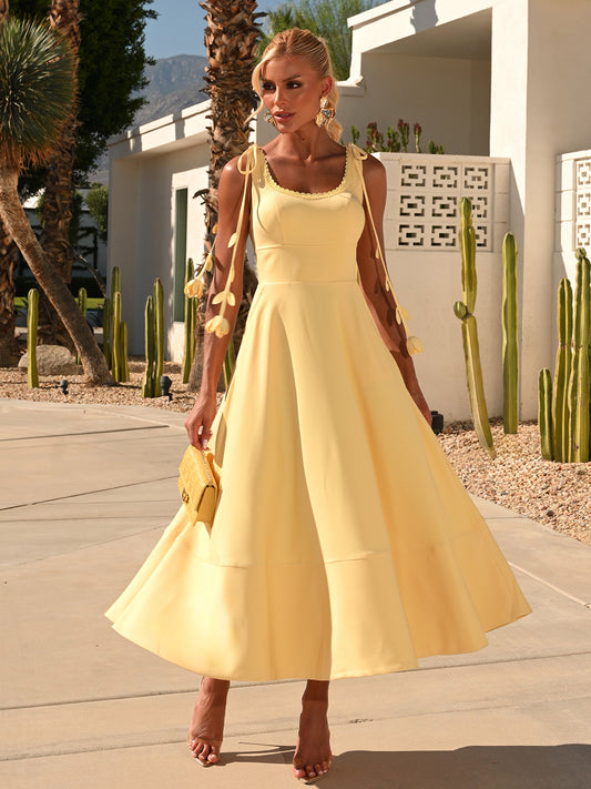 Vestido Midi Amarelo Glow
