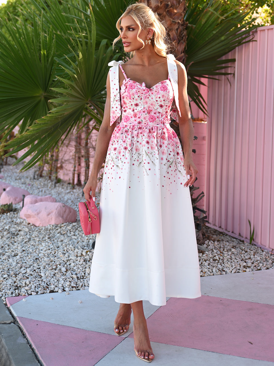 Vestido Midi Estampado Floral Delight