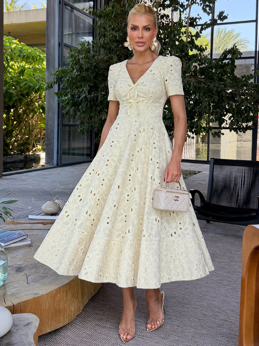 Vestido Midi de Laise Amarelo Bella di Sanremo