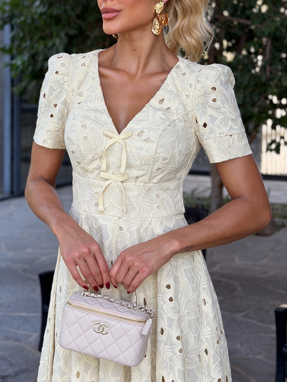 Vestido Midi de Laise Amarelo Bella di Sanremo