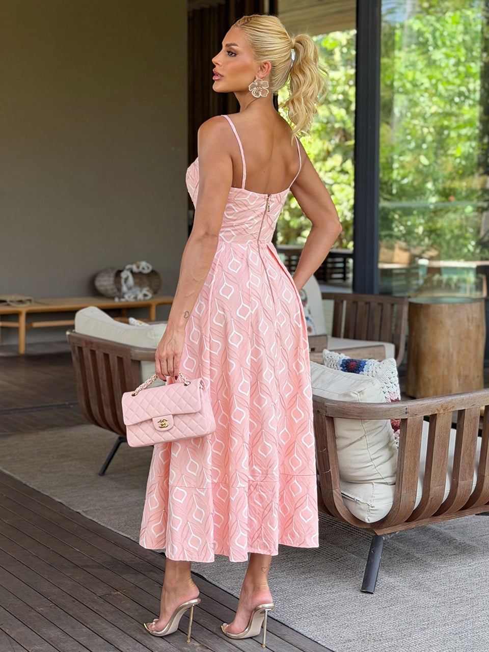 Vestido Midi de Laise Rosé Bella Di Vita