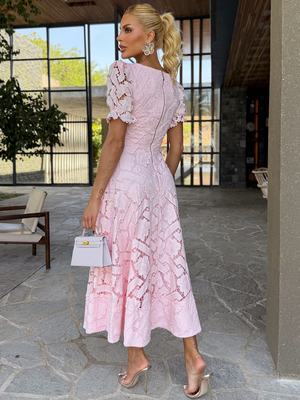 Vestido Midi de Renda Bella di Rosa