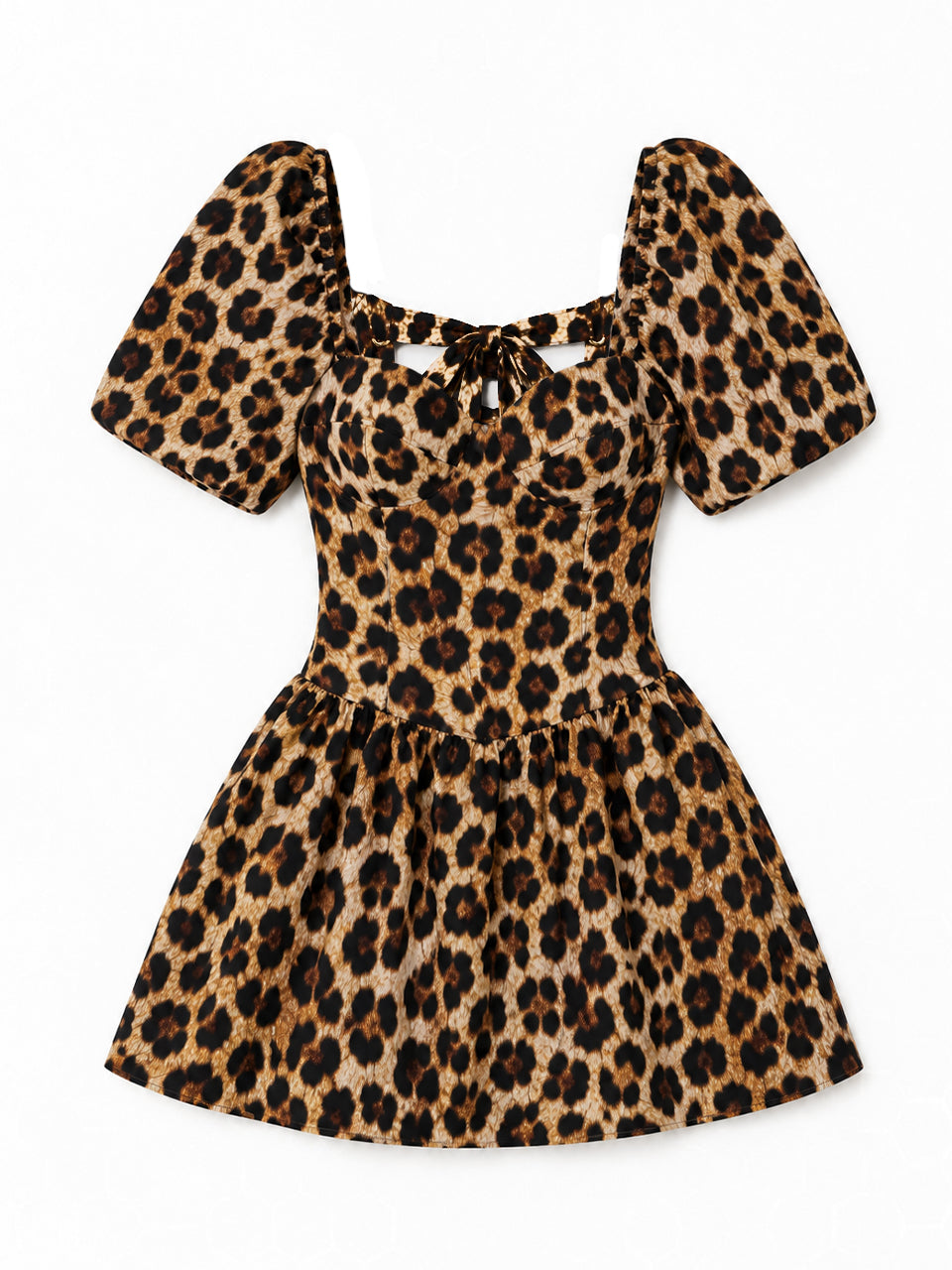 Vestido Curto em Crepe Animal Print Pulse