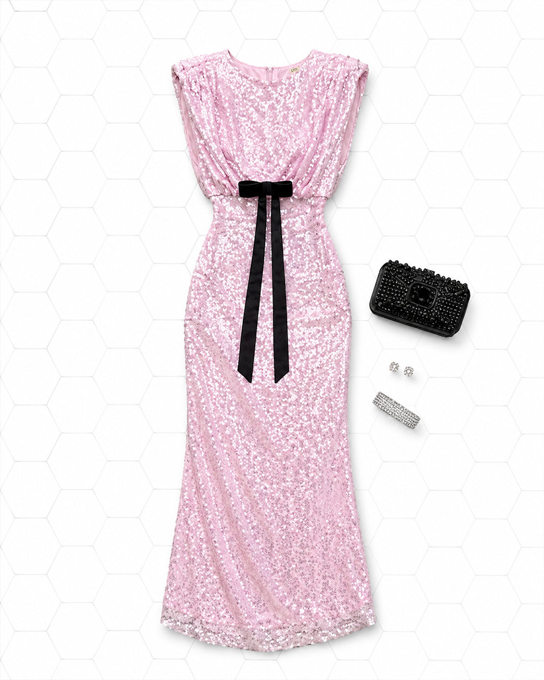 Vestido Special Day Longo Sereia em Paetê Rosa Candy | Limonada Pink
