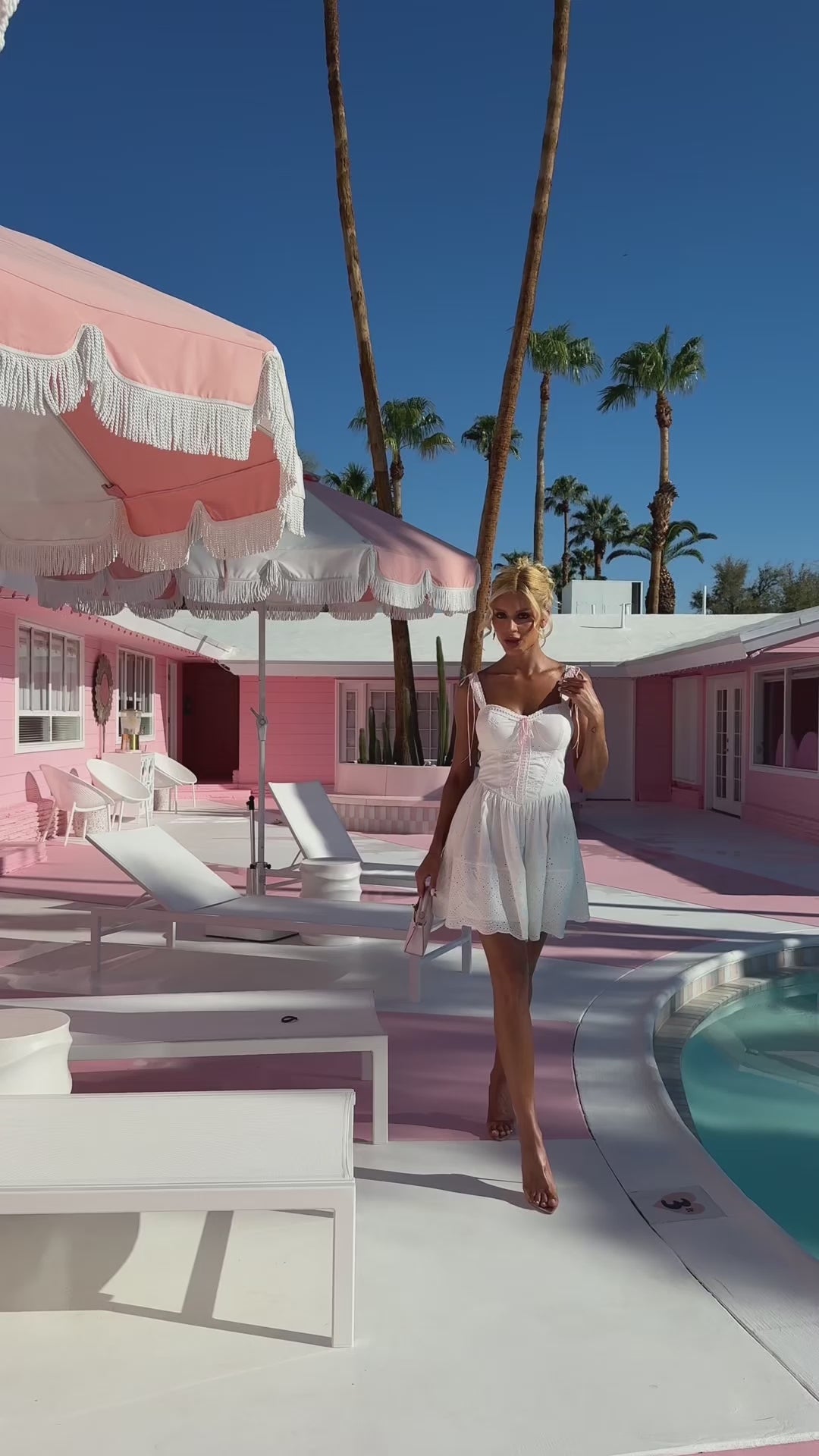 Short Off-White Cotton Sweet Dress