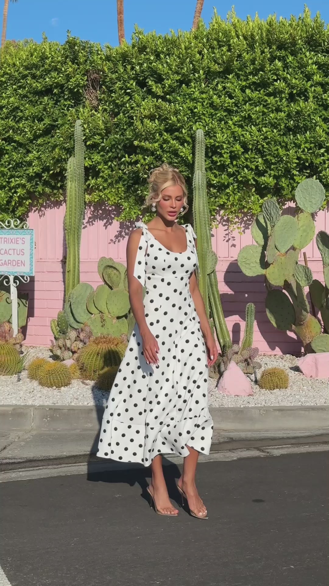 Off-White Retro Dots Midi Dress